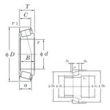 203,2 mm x 482,6 mm x 95,25 mm  KOYO EE380080/380190 تناقص الأسطوانة المحامل