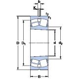 400 mm x 600 mm x 148 mm  SKF 23080 CCK/W33 محامل كروية