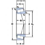 520.7 mm x 736.6 mm x 81.758 mm  SKF EE 982051/982900 تناقص الأسطوانة المحامل