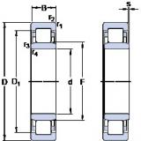 110 mm x 240 mm x 50 mm  SKF NU 322 ECML فحوى الكرات