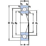 25 mm x 47 mm x 12 mm  SKF 7005 ACE/P4A الاتصال الكرات الزاوي