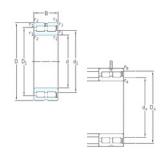 140 mm x 210 mm x 95 mm  SKF NNCF5028CV محامل أسطوانية