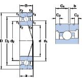 45 mm x 68 mm x 12 mm  SKF 71909 ACB/P4AL الاتصال الكرات الزاوي